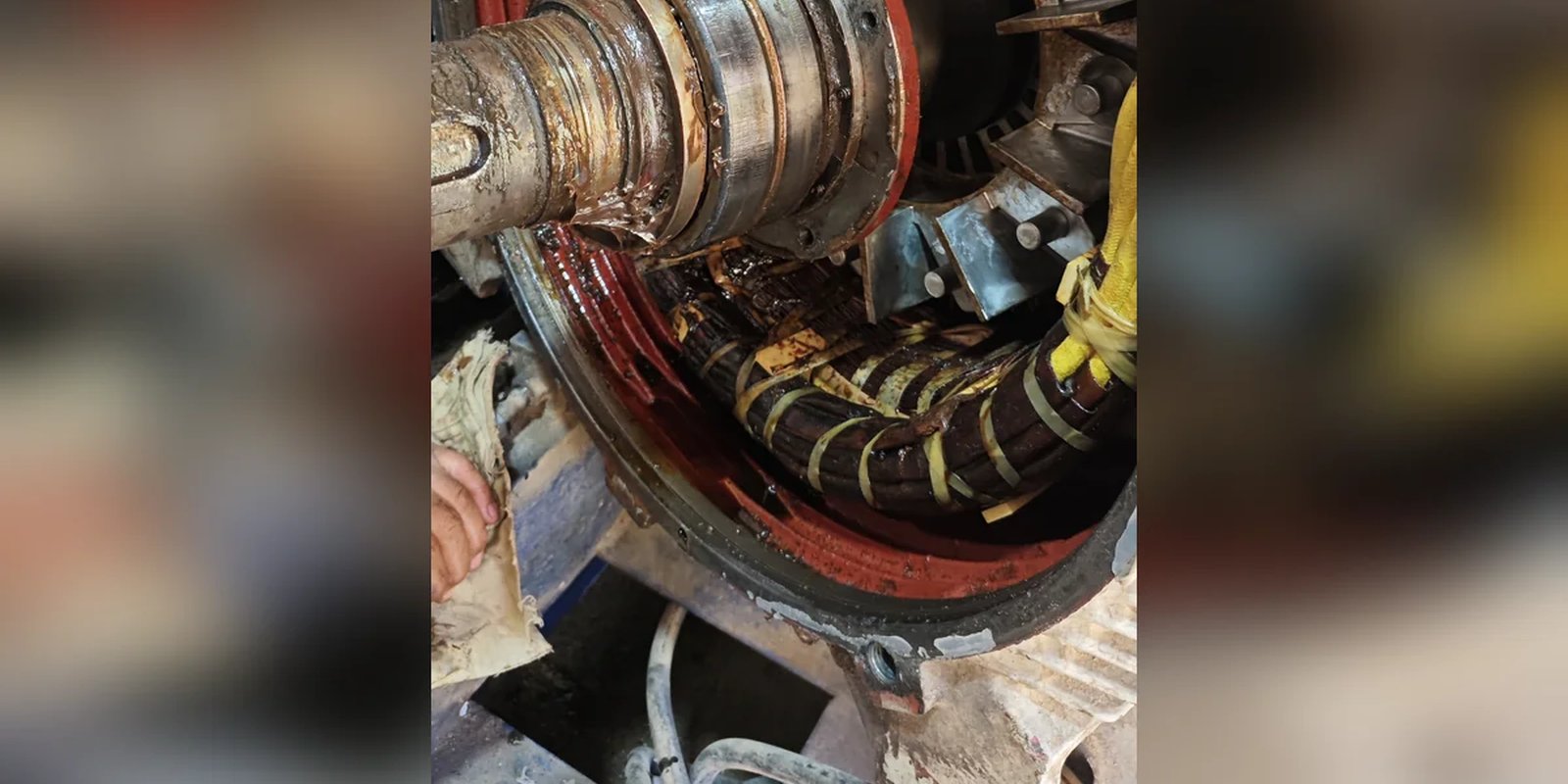 تعویض بلبرینگ موتور ژنراتور 315kw